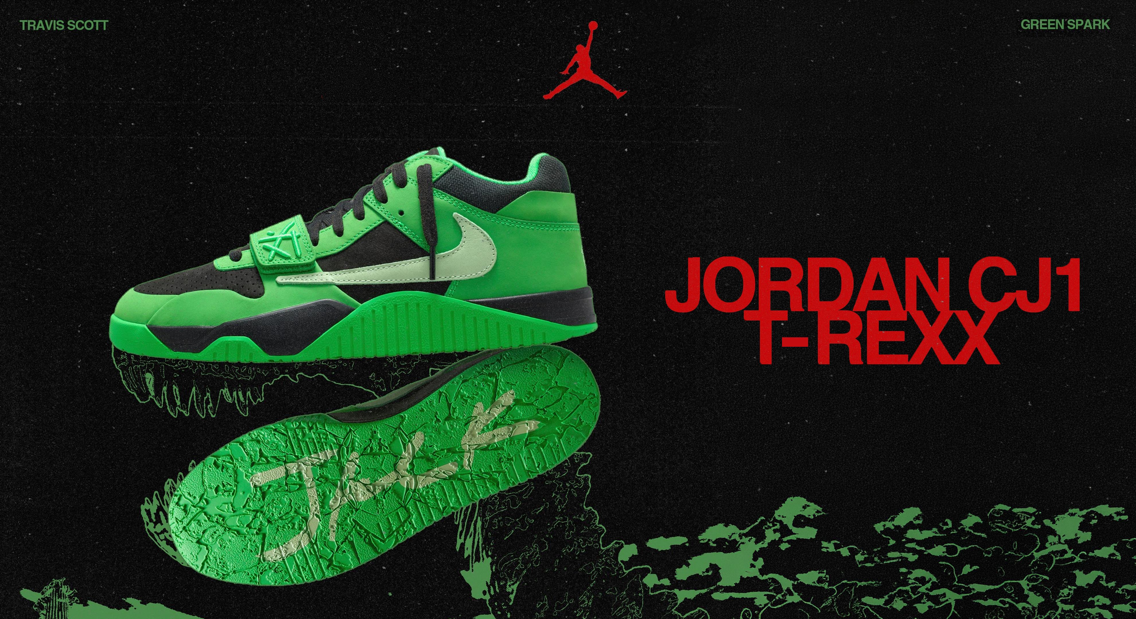 Travis Scott x Jordan CJ1 T-Rexx “Green Spark”
